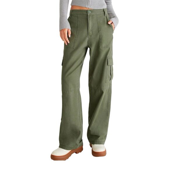 Aeropostale Women's Relaxed Fit Mid Rise Straight Leg Utility Cargo Pant Size M - Picture 2 of 11